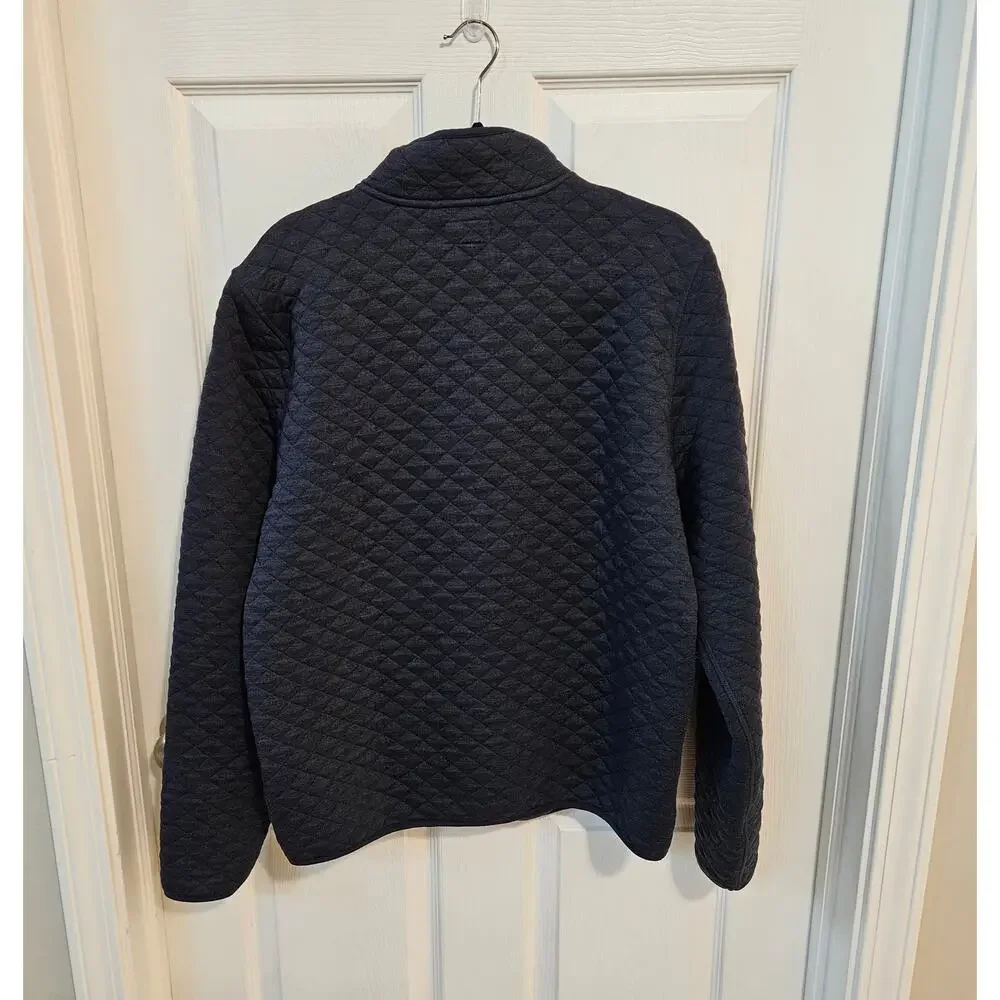Marine Layer Men's Large Corbet Quilted 1/4 Zip Pullover Navy 15255 MCQP-NH2